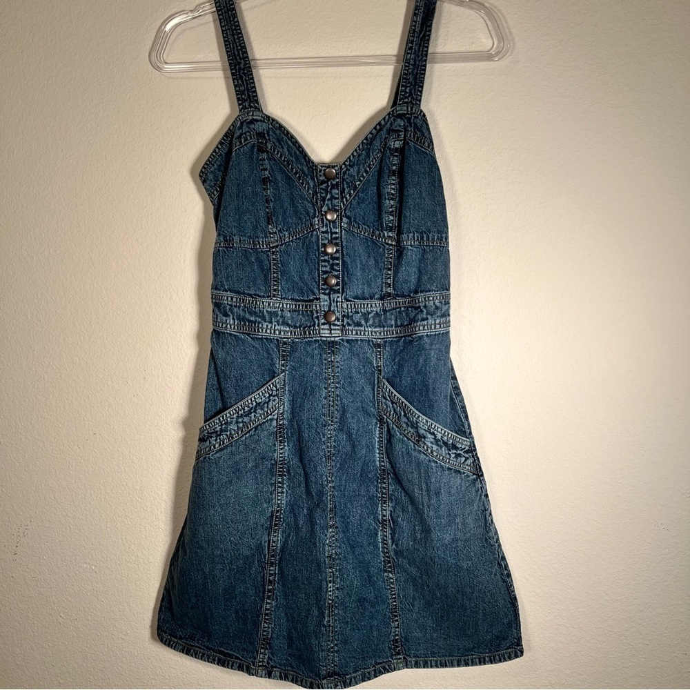 Japna Blue Denim Dress Stretch Back - Picture 2 of 11